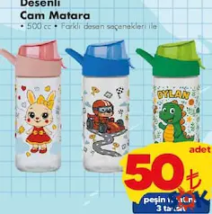 DESENLİ CAM MATARA 500 CC fiyat ve kampanya bilgisi